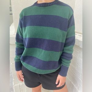Brandy Melville Brianna striped navy and green sweater